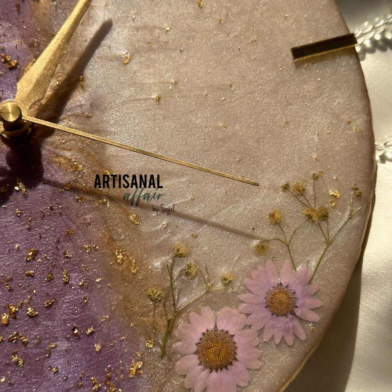 Lavender Floral Clock