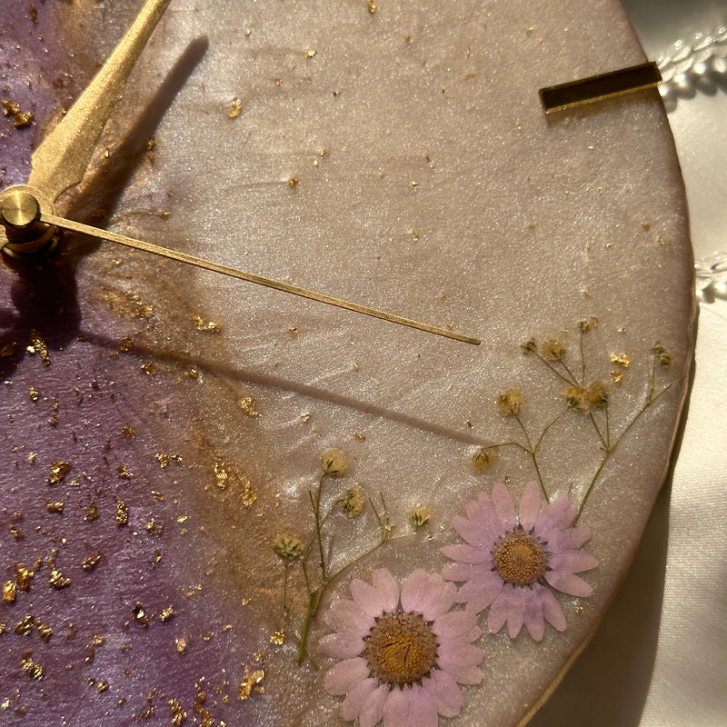 Lavender Floral Clock