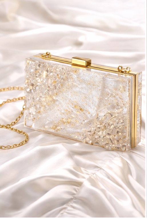 Handcrafted Crystal Clutch Purse | Luxury Handmade Evening Bag | Valentine Gift