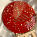 Navkar Mantra Resin Frame – 5 Inch | Spiritual Home Decor with Wooden Easel Stand | Customizable Mantra Frame for Gifting & Positivity