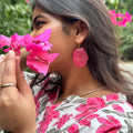 Bougainvillea Hoop Earrings – Real Flower Resin Jewelry, Lightweight & Handcrafted Earrings for Women
