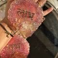 Shubh Labh Hanging – Set of 2 | 4 Inch Crystal Flower & Pearl Design | Auspicious Wall Hanging for Home, Office & Festive Decor | Perfect for Diwali & Gifting